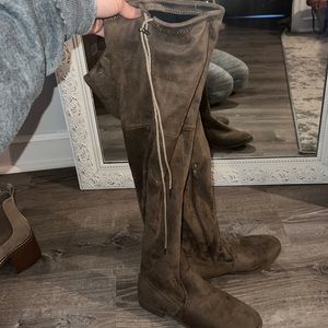 Over the knee tie boots, size 8.5